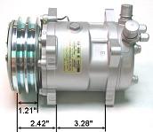 SD5H014 (SD508 equiv) 12v - 132mm Clutch and Vert Flare